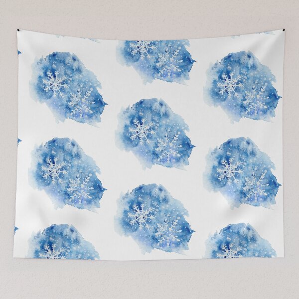 Item preview, Watercolor blue snowflake designed and sold by alisonsadler.