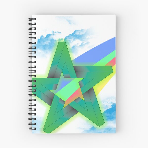 Item preview, The star that comes out of the rainbow from the clouds designed and sold by Bigrow.