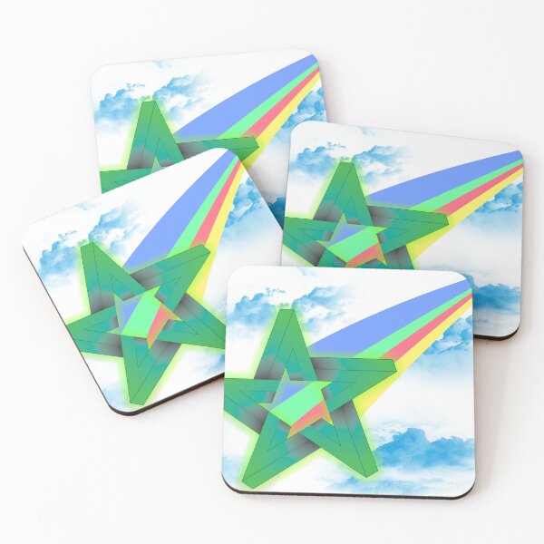 Item preview, The star that comes out of the rainbow from the clouds designed and sold by Bigrow.