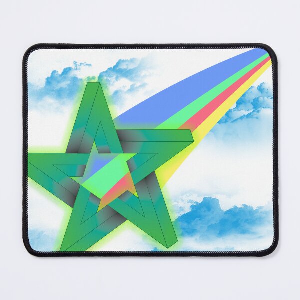 Item preview, The star that comes out of the rainbow from the clouds designed and sold by Bigrow.