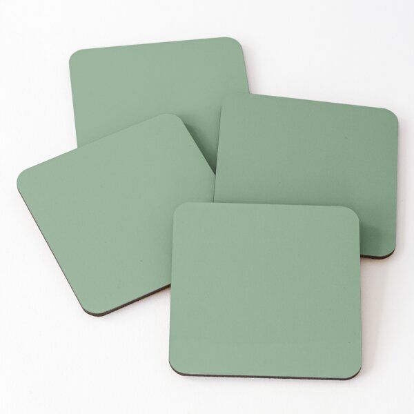 Item preview, Dusty Mineral Green solid colour designed and sold by coverinlove.