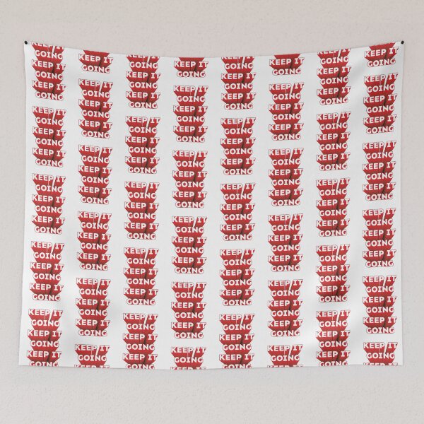 Item preview, Keep It Going repeated 3D text red white designed and sold by hockeng.