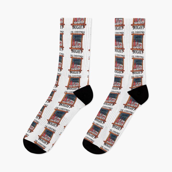 Item preview, Oh Christmas Night Gnomes at a Window designed and sold by OrnamentallyYou.