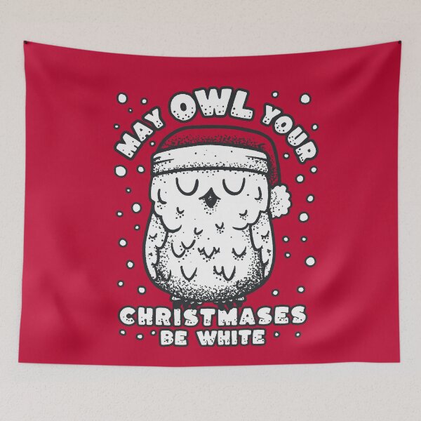 Item preview, Owl Christmas - May Owl Your Christmases Be White - Snowy Owl designed and sold by abowersock.