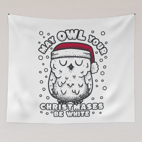 Item preview, Christmas Owl - May Owl Your Christmases Be White - Snowy Owl designed and sold by abowersock.