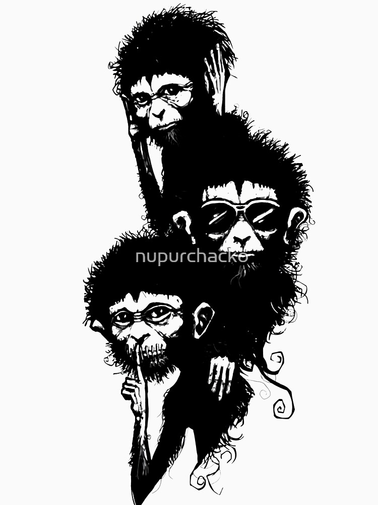 3 wise monkeys t shirt