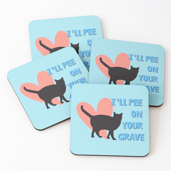 Item preview, I'll Pee on Your Grave - mean cat designed and sold by MerchFever.