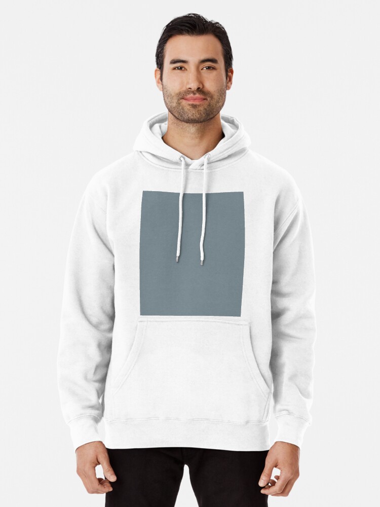 Bright lead grey solid colour Pullover Hoodie1