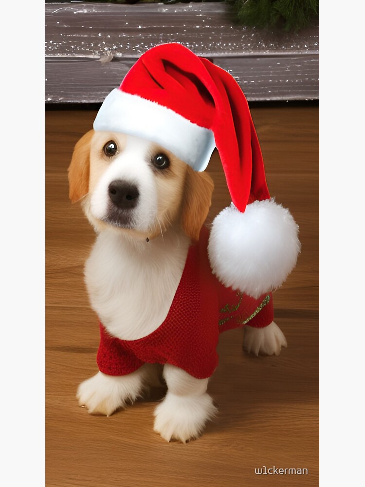 Ein Welpe zu Weihnachten - super süßer Hund | Sticker