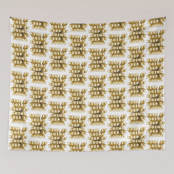 Item preview, Keep It Going repeated 3D text gold white designed and sold by hockeng.
