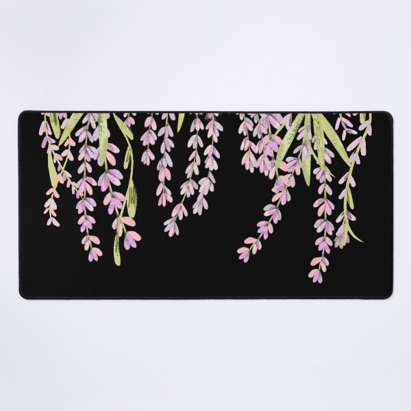 Item preview, Blooming wisteria vines on black designed and sold by Mermaidssparkle.