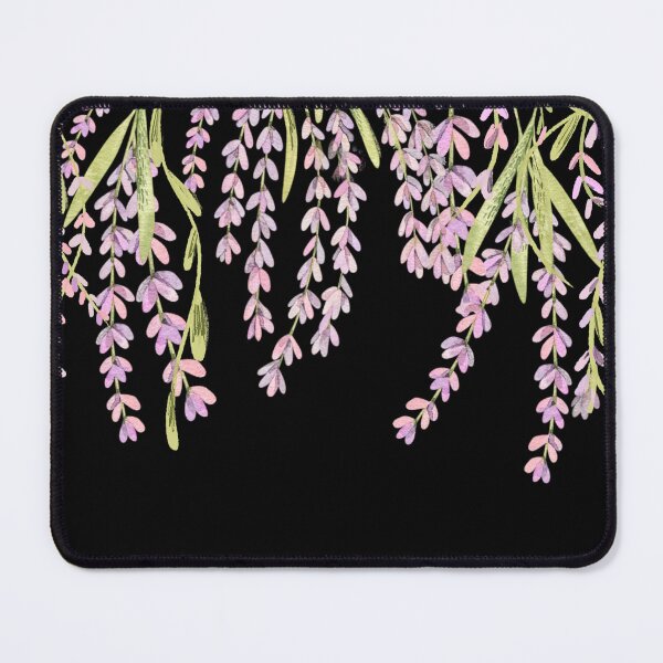 Item preview, Blooming wisteria vines on black designed and sold by Mermaidssparkle.