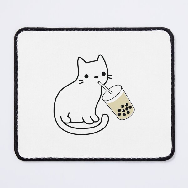 Item preview, Cat Drinking Boba Milk Tea Bobalogy designed and sold by rondelzoddau.