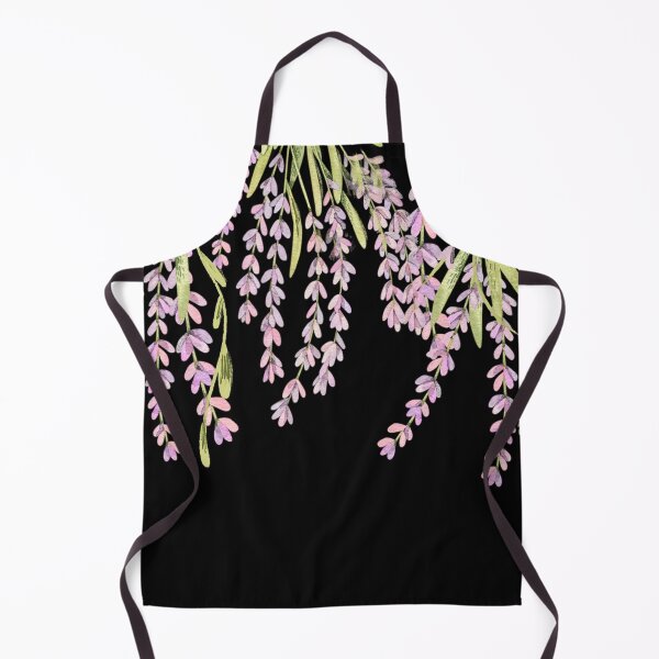 Item preview, Blooming wisteria vines on black designed and sold by Mermaidssparkle.