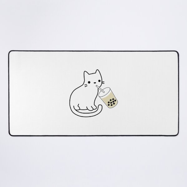 Item preview, Cat Drinking Boba Milk Tea Bobalogy   designed and sold by rondelzoddau.