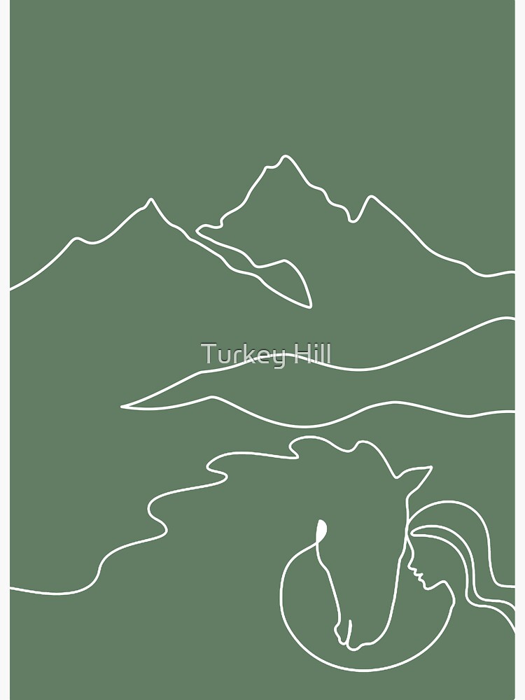Thumbnail 3 of 3, Sticker, Summer In Wyoming Horse on the Mountain designed and sold by Turkey Hill.