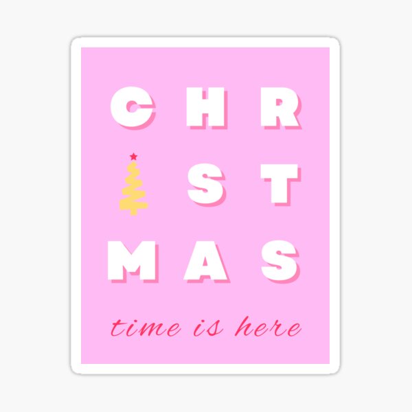 Retro Merry Christmas Pink Holiday Decor Preppy | Art Board Print