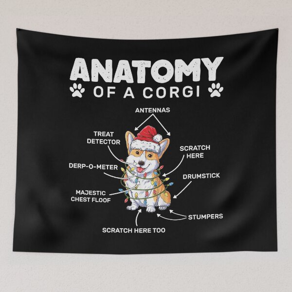 Item preview, Anatomy of a Corgi Christmas Dog Lovers designed and sold by Pexilus.