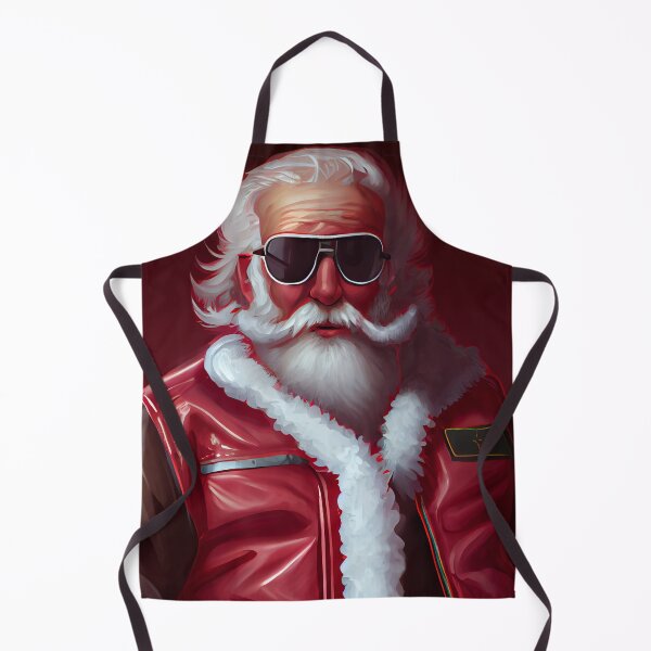 Artikelvorschau, Chill Biker Weihnachtsmann Weihnachten digitale Malerei entworfen und verkauft von CodeAndColors.