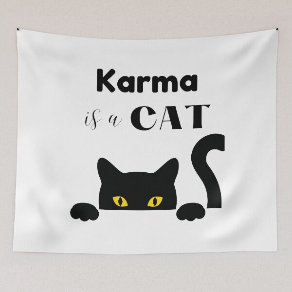 Item preview, Karma is a Cat designed and sold by Inspirely.