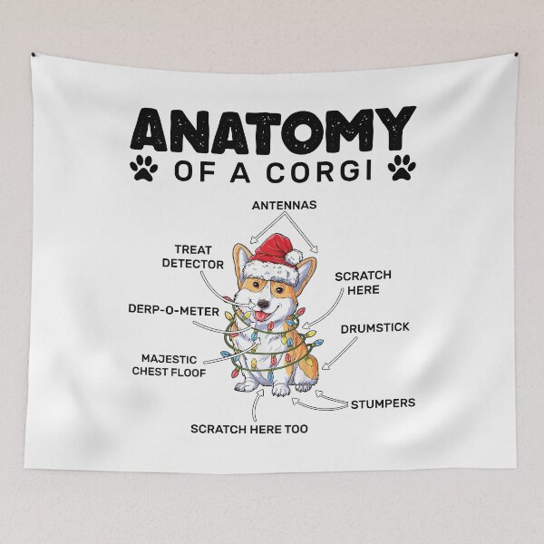 Item preview, Anatomy of a Corgi Christmas Dog Lovers designed and sold by Pexilus.