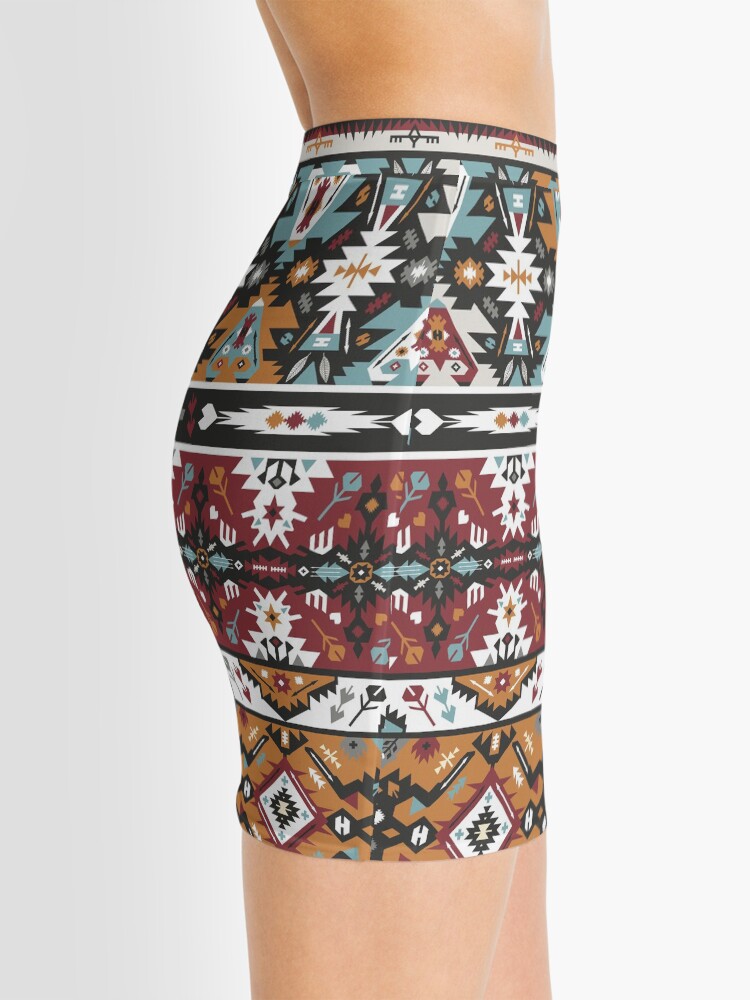 Alternate view of Fancy abstract geometric pattern in tribal style Mini Skirt