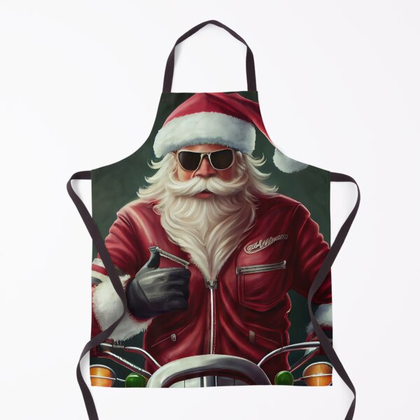 Artikelvorschau, Chill Biker Weihnachtsmann auf Motorrad Weihnachten Digital Painting entworfen und verkauft von CodeAndColors.