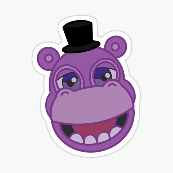 Crappy Mr Hippo Fridge Magnet Sticker For Sale By Blightwolf Redbubble