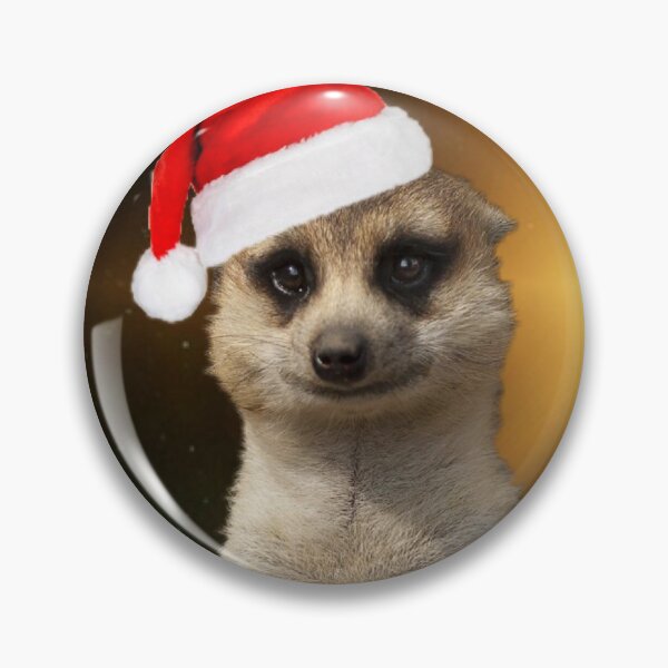 Item preview, Meerkat wearing Santa hat Meery Christmas pun cute animals designed and sold by Julieford.