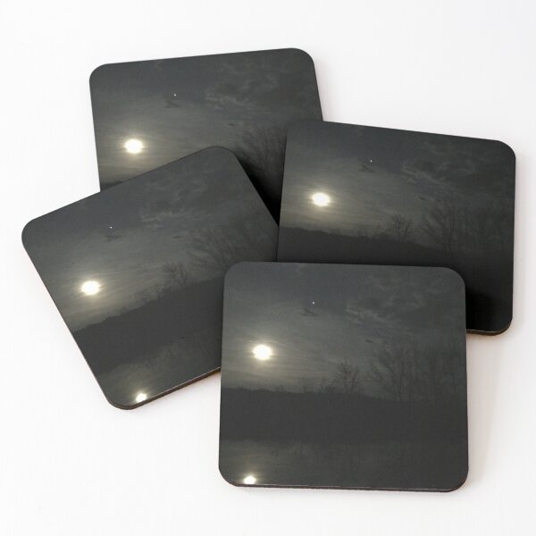 Item preview, Moonlight night over the lake designed and sold by HudsonRiverArt.
