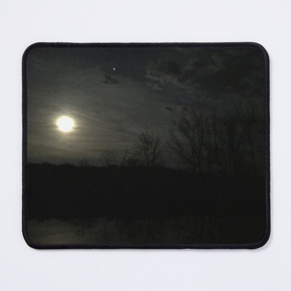 Item preview, Moonlight night over the lake designed and sold by HudsonRiverArt.
