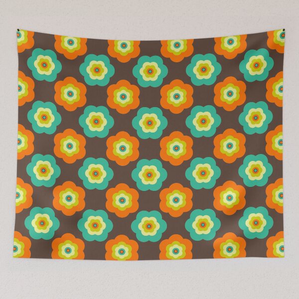 Item preview, Geometric Pattern: Six Petal Flower: Brown designed and sold by Red Wolf.
