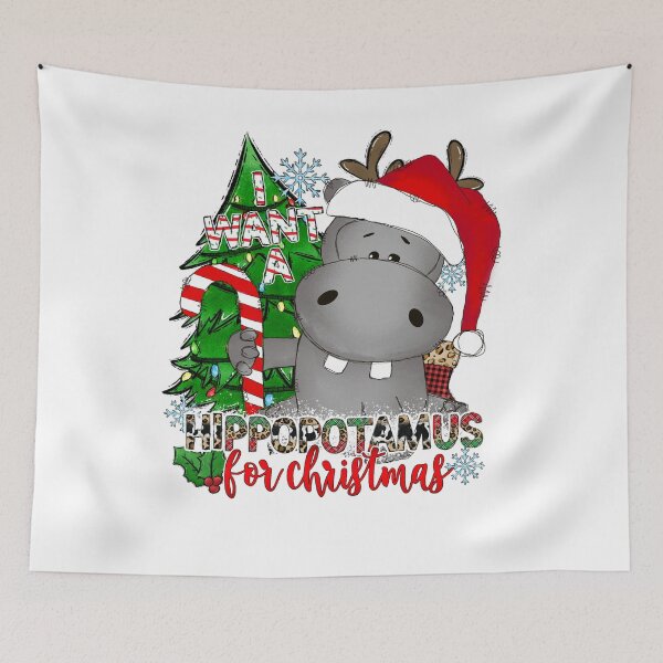 Item preview, I want a hippopotamus for Christmas  designed and sold by PERsonalthreads.