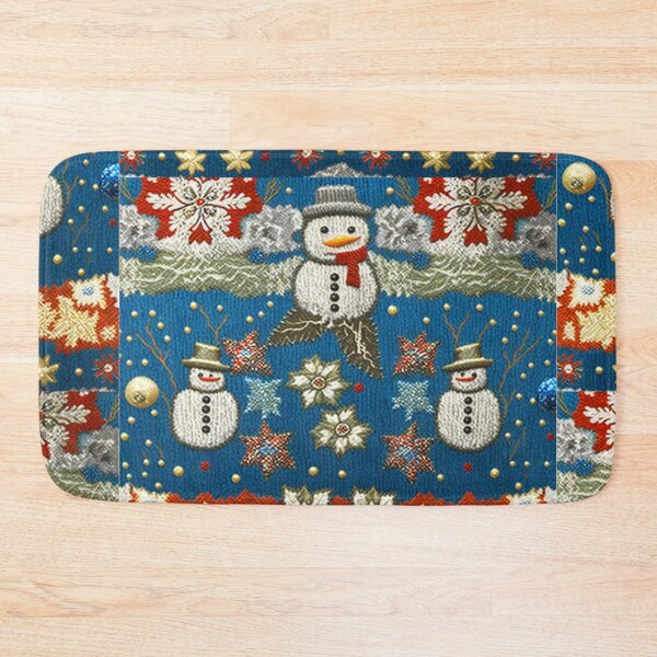 Item preview, SNOWMAN CHRISTMAS PATTERN Midjourney AI Artwork designed and sold by davidjulie.