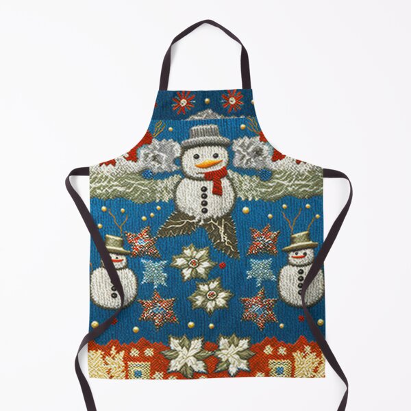 Item preview, SNOWMAN CHRISTMAS PATTERN Midjourney AI Artwork designed and sold by davidjulie.