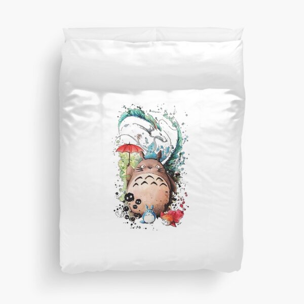 Aquarelle vintage de Totoro Housse de couette