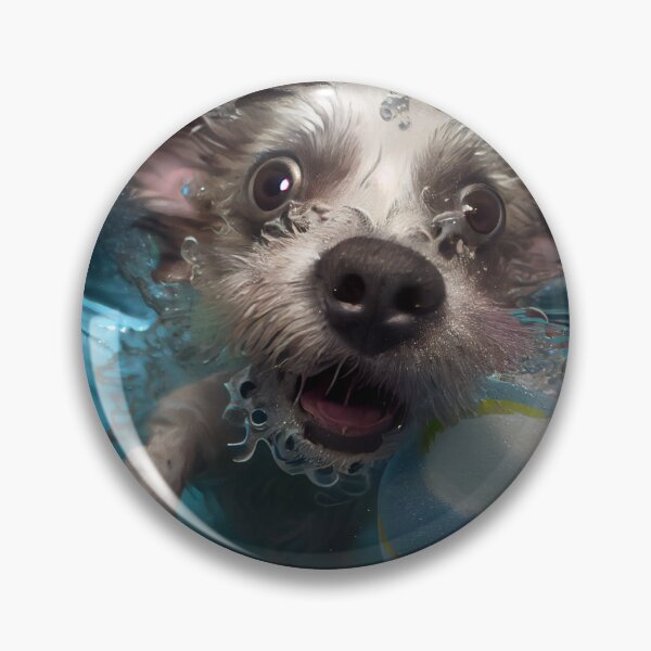Item preview, Cute Puppy swimming Chasing a ball underwater  designed and sold by pnywest.