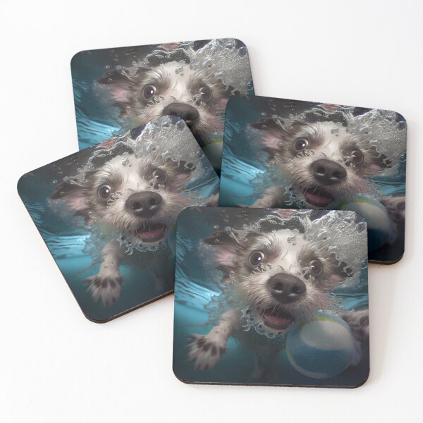 Item preview, Cute Puppy swimming Chasing a ball underwater  designed and sold by pnywest.