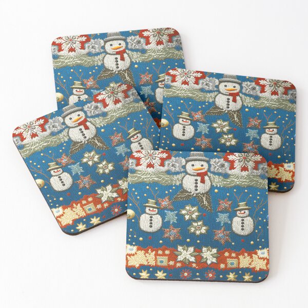 Item preview, SNOWMAN CHRISTMAS PATTERN Midjourney AI Artwork designed and sold by davidjulie.