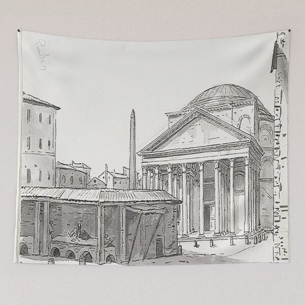 Item preview, Jacques Louis David The Pantheon Seen from the Piazza 1775-80 designed and sold by MARWA-STORE.