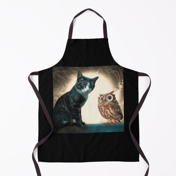Item preview, a cat and an owl t-shirt designed and sold by shirtkosa.