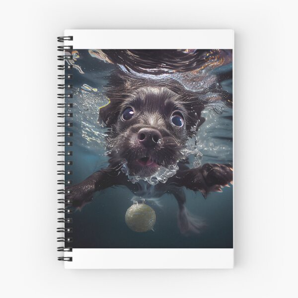 Item preview, Cute Puppy swimming chasing ball under water designed and sold by pnywest.