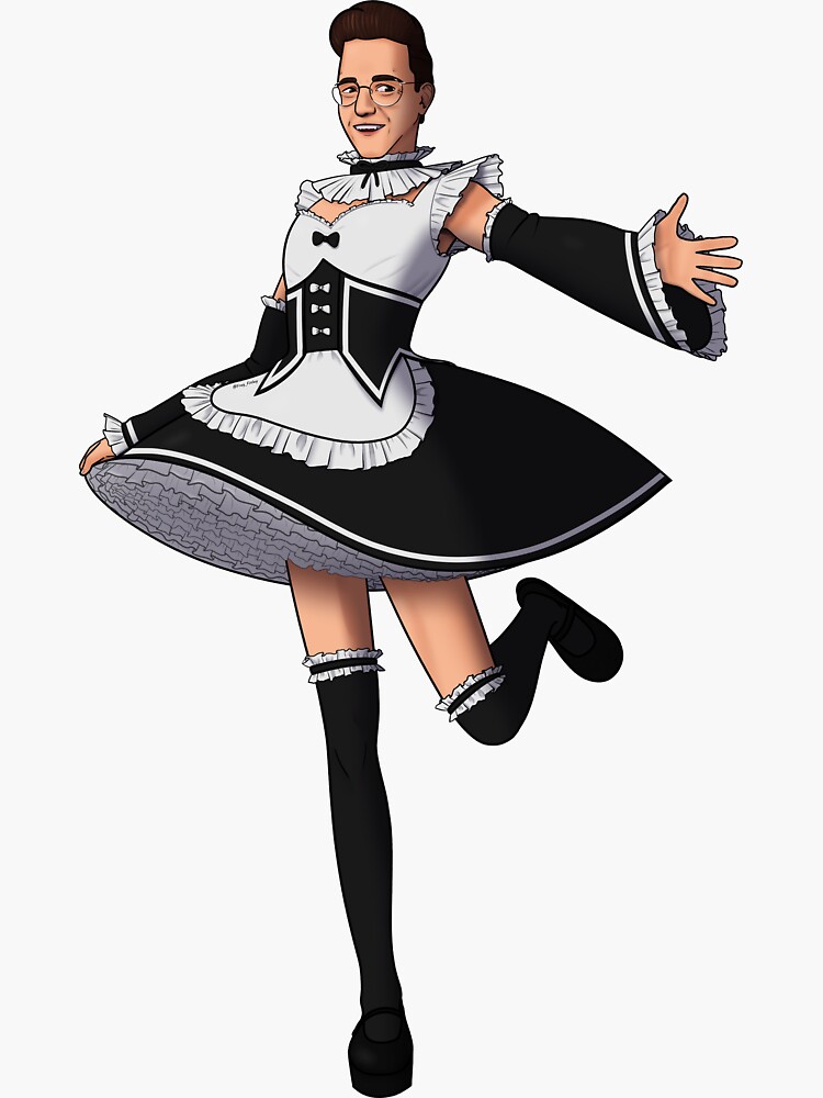 "Egon Spengler in Maid Outfit Harold Ramis Ghostbusters" Sticker for