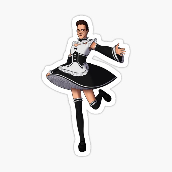 "Egon Spengler in Maid Outfit Harold Ramis Ghostbusters" Sticker for