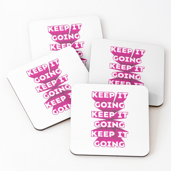 Item preview, \Keep It Going repeated 3D text pink white designed and sold by hockeng.
