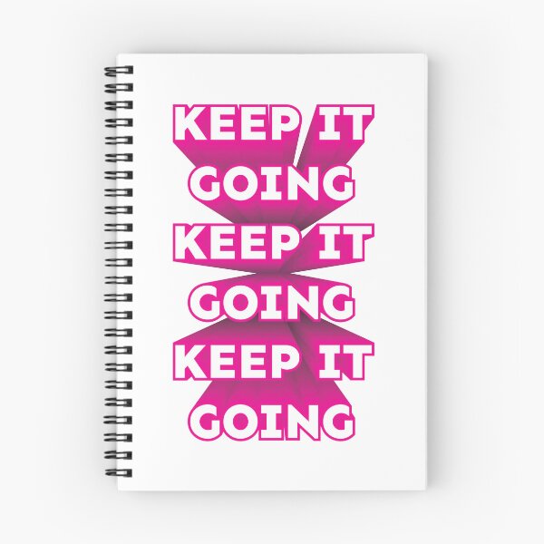 Item preview, \Keep It Going texto 3D repetido rosa blanco designed and sold by hockeng.