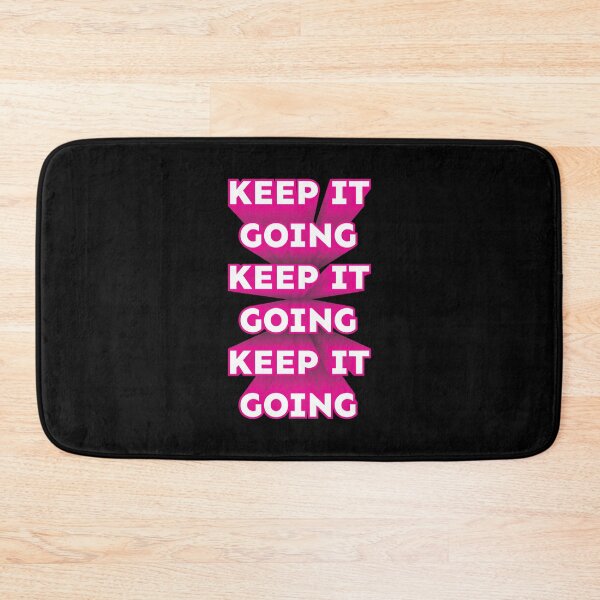 Item preview, \Keep It Going repeated 3D text pink white designed and sold by hockeng.