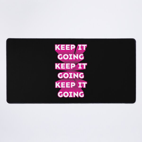 Item preview, \Keep It Going repeated 3D text pink white designed and sold by hockeng.