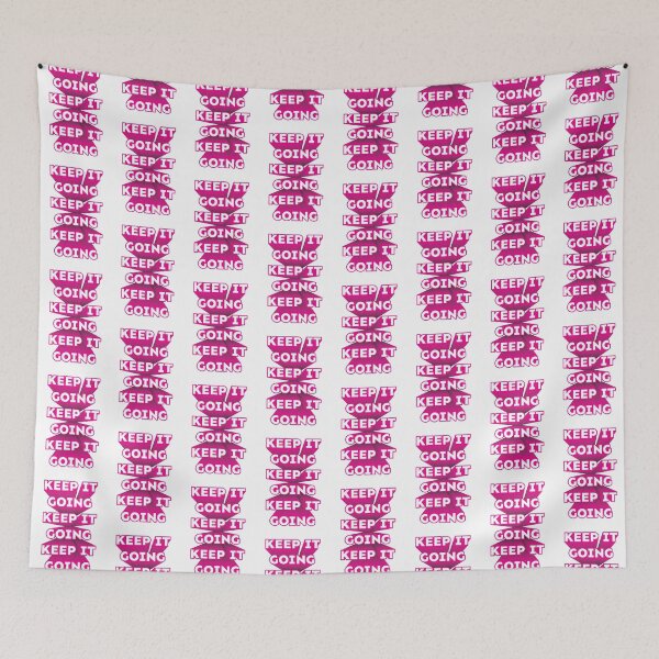 Item preview, \Keep It Going repeated 3D text pink white designed and sold by hockeng.