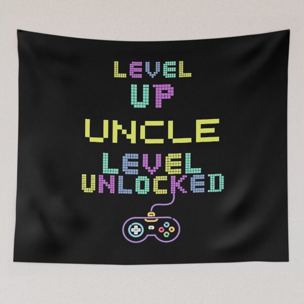 Item preview, Uncle level unlocked, funny gamers pun, 90's retro vibe, video gamer uncle, new uncle designed and sold by allycat57.
